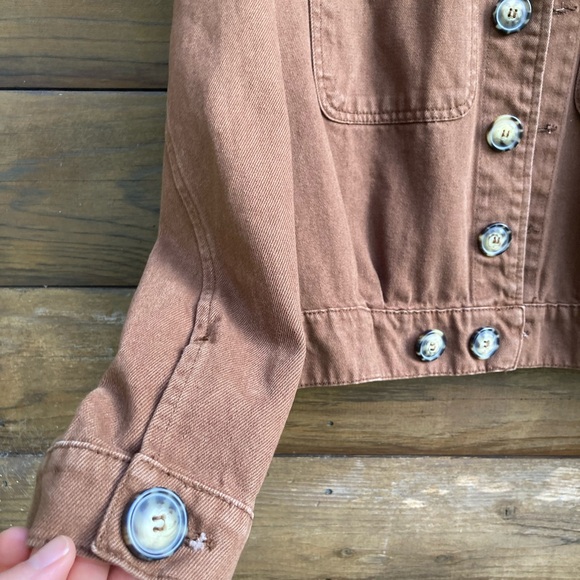 Free People | Brown Jean Jacket - Picture 7 of 9